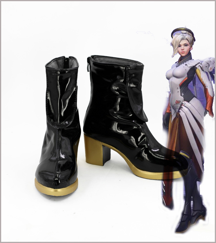 コスプレ靴ブーツ オーバーウオッチ Overwatch/OW Mercy/Angela Zieglercosplay 変装 仮装 靴 豪華/華麗/高品質/サイズオーダー        